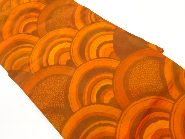 JAPANESE NAGOYA OBI / TSUMUGI / WOVEN SEIGAIHA